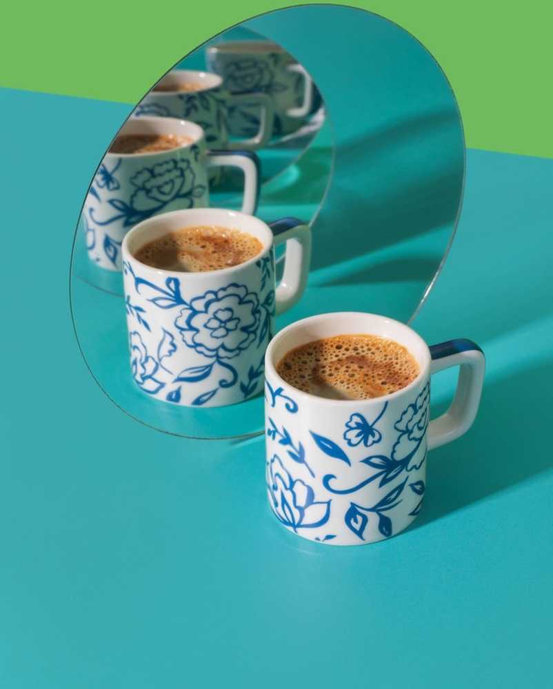 La Cafetière Hrnek na espresso, White Blu Fiorato