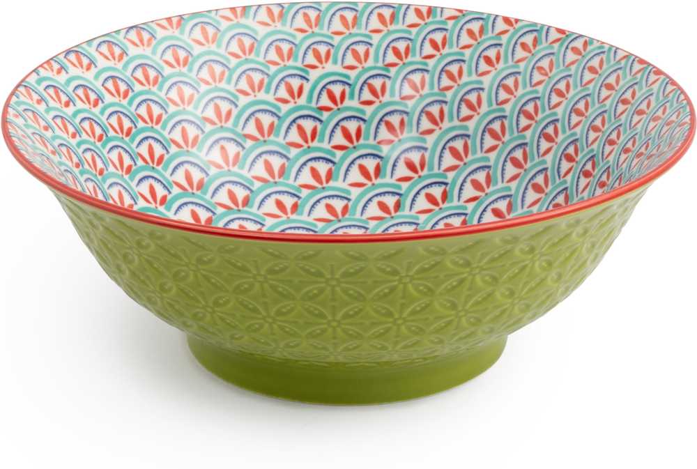 Mikasa Miska na ramen Green and Blue Geometric, 21 cm