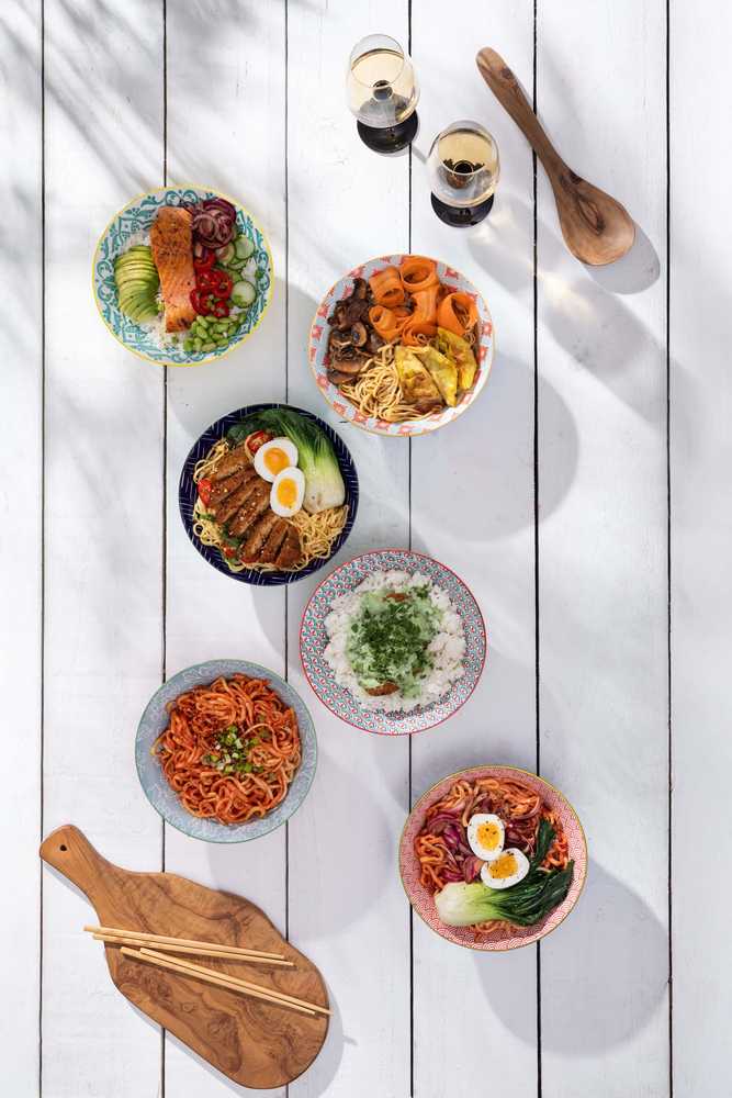 Mikasa Miska na ramen Green and Blue Geometric, 21 cm