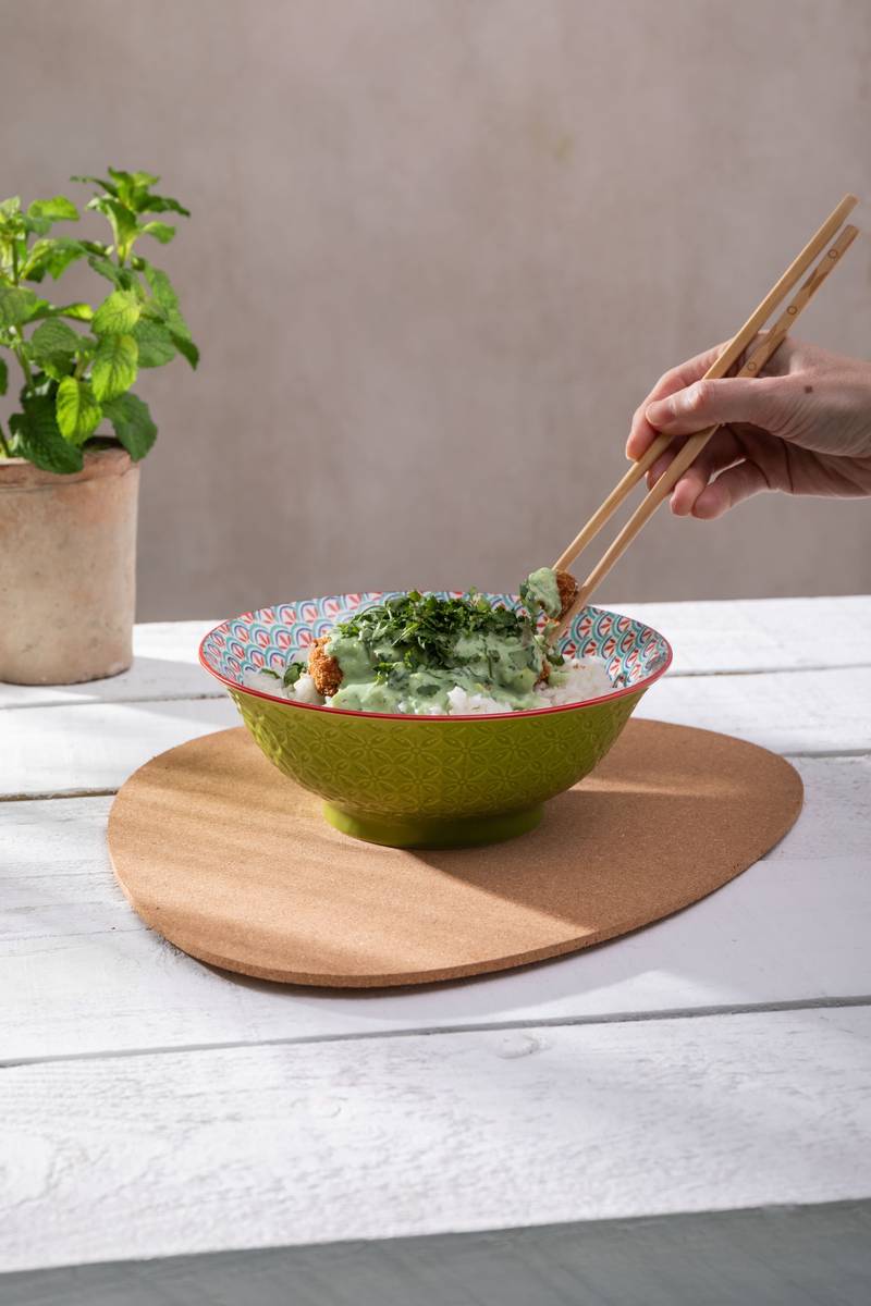 Mikasa Miska na ramen Green and Blue Geometric, 21 cm