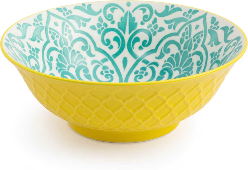 Mikasa Miska na ramen Yellow and Blue Geometric, 21 cm