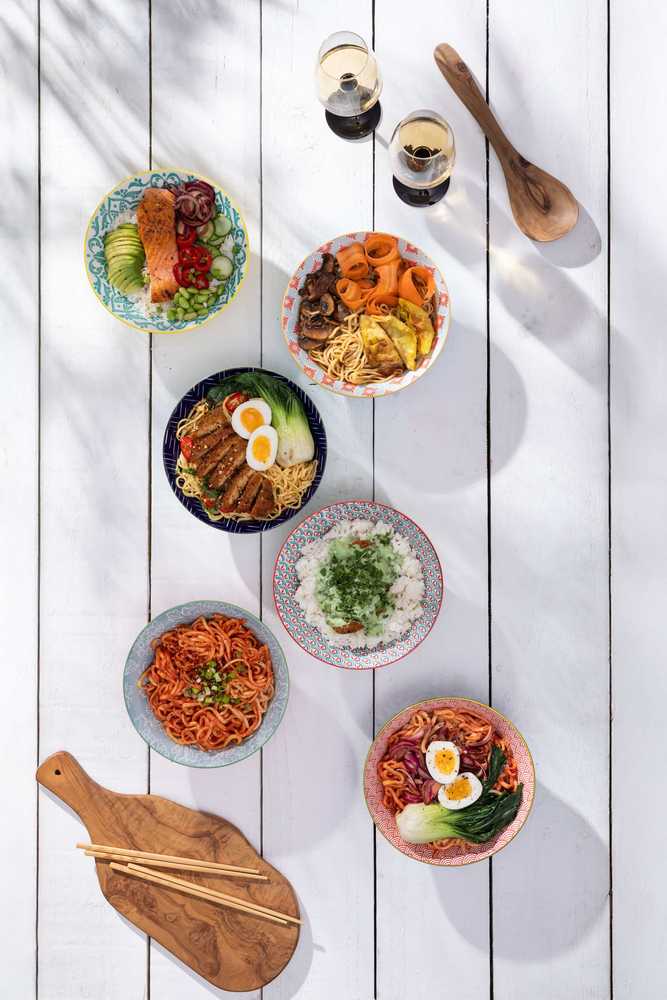 Mikasa Miska na ramen Yellow and Blue Geometric, 21 cm