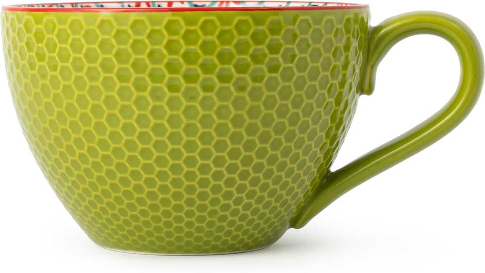 Mikasa Hrnek Green and Blue Geometric, 330 ml