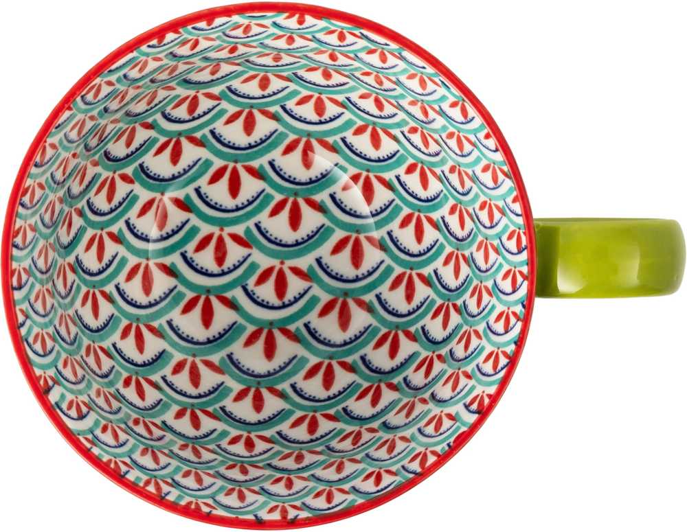 Mikasa Hrnek Green and Blue Geometric, 330 ml