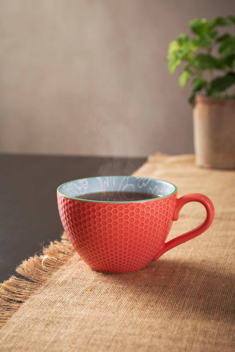 Mikasa Hrnek Grey Floral, 330 ml