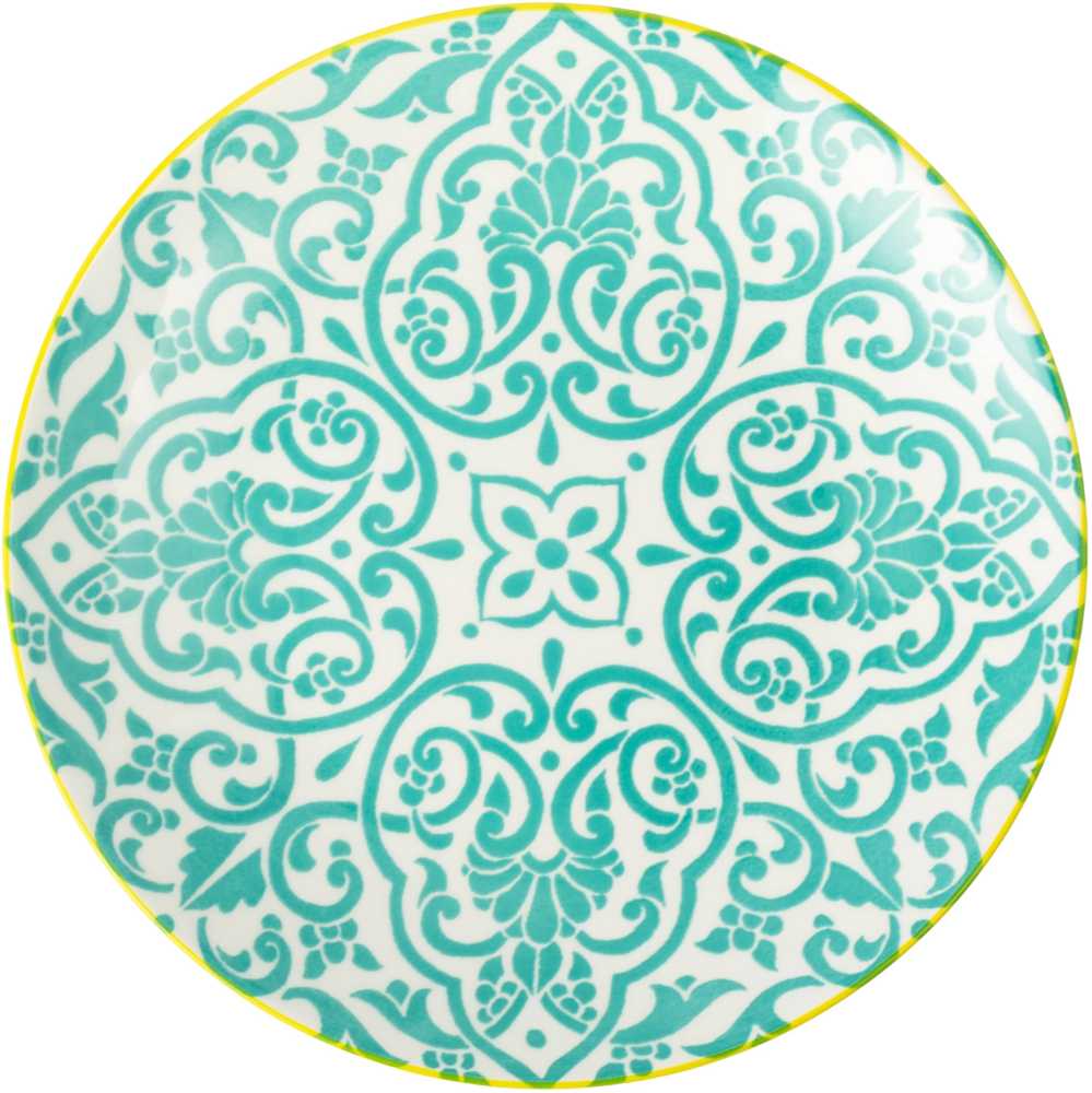 Mikasa Dezertní talíř Yellow and Blue Geometric, 18 cm