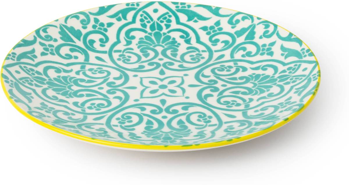 Mikasa Dezertní talíř Yellow and Blue Geometric, 18 cm