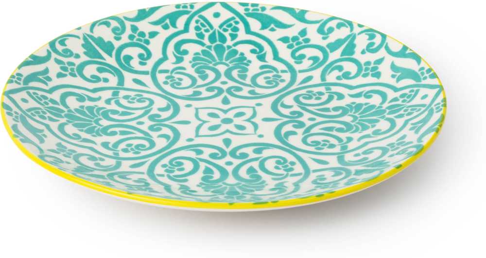 Mikasa Dezertní talíř Yellow and Blue Geometric, 18 cm