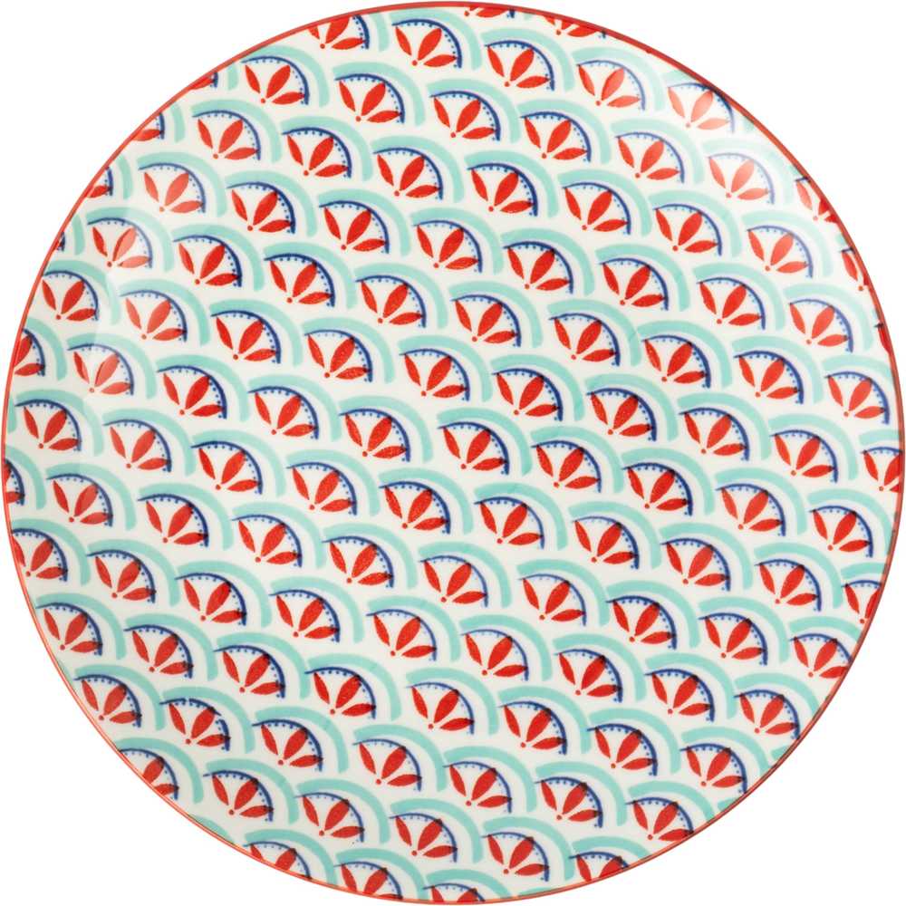 Mikasa Dezertní talíř Green and Blue Geometric, 18 cm