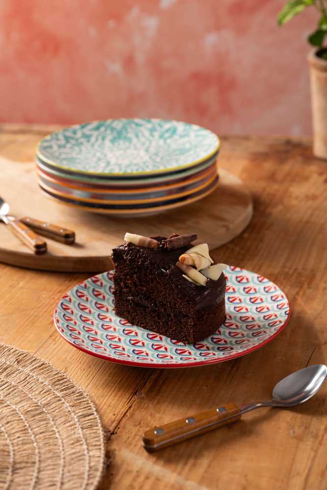 Mikasa Dezertní talíř Green and Blue Geometric, 18 cm