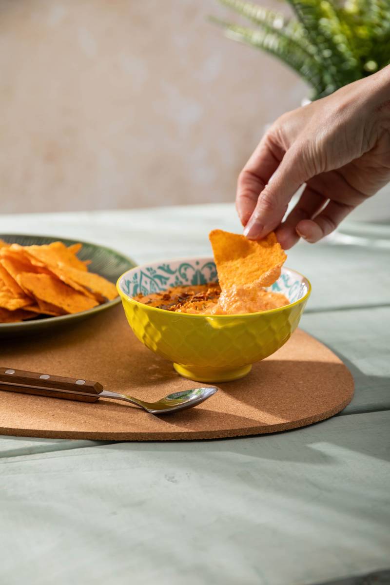 Mikasa Miska na pochutiny Yellow and Blue Geometric, 12 cm