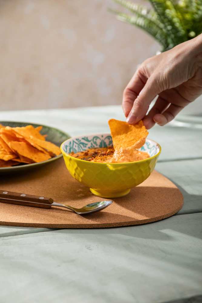 Mikasa Miska na pochutiny Yellow and Blue Geometric, 12 cm