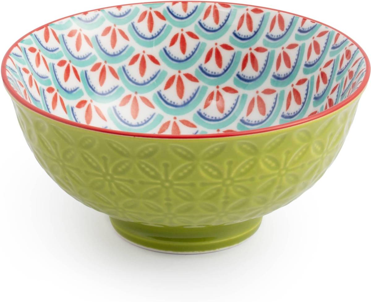 Mikasa Miska na pochutiny Green and Blue Geometric, 12 cm