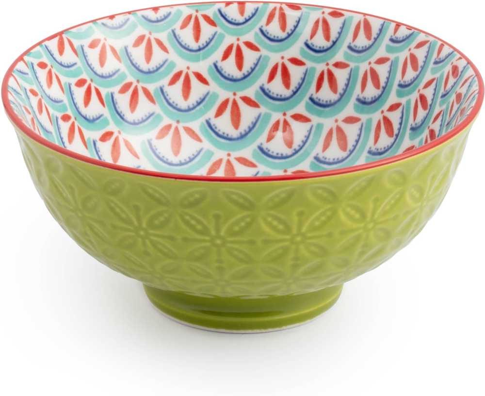 Mikasa Miska na pochutiny Green and Blue Geometric, 12 cm