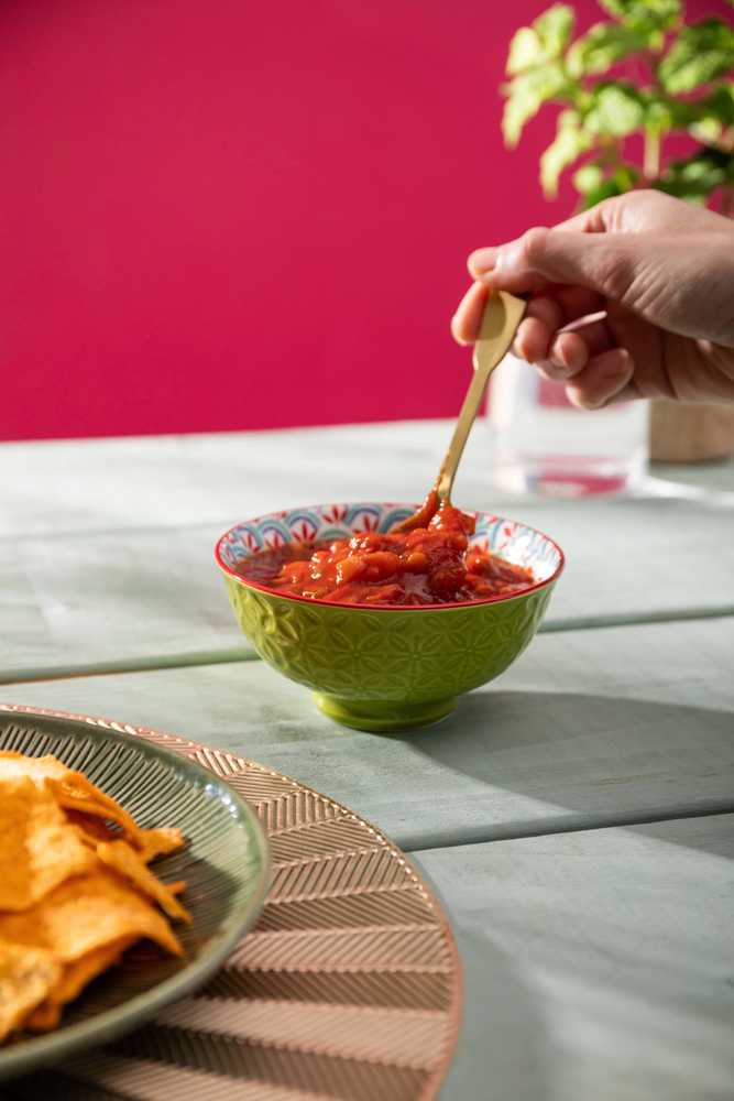 Mikasa Miska na pochutiny Green and Blue Geometric, 12 cm