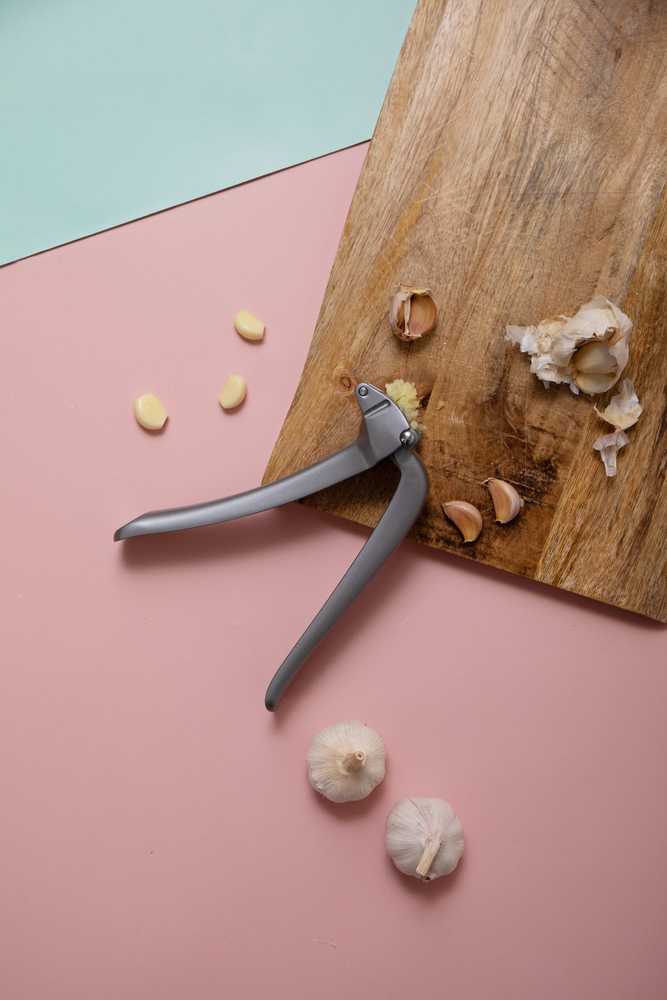 KitchenCraft Lis na česnek s plným otevíráním