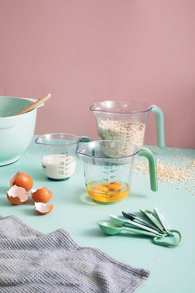 KitchenCraft Sada stohovatelných odměrek, 3 ks, zelená