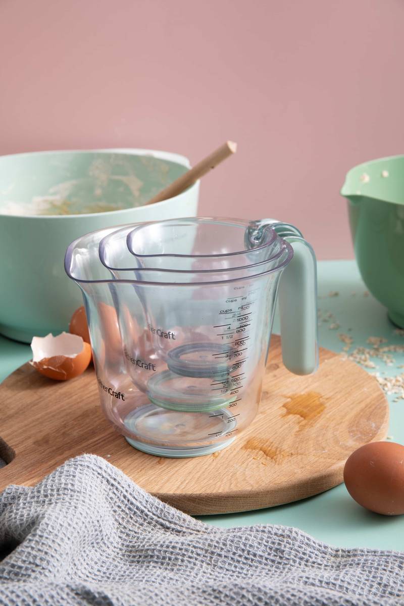 KitchenCraft Sada stohovatelných odměrek, 3 ks, zelená