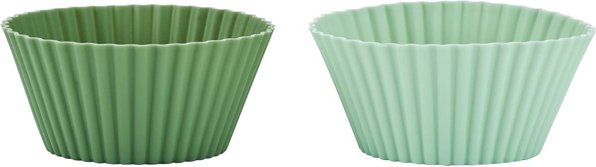 KitchenCraft Silikonové košíčky na muffiny, 12 ks, zelená