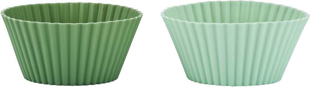KitchenCraft Silikonové košíčky na muffiny, 12 ks, zelená