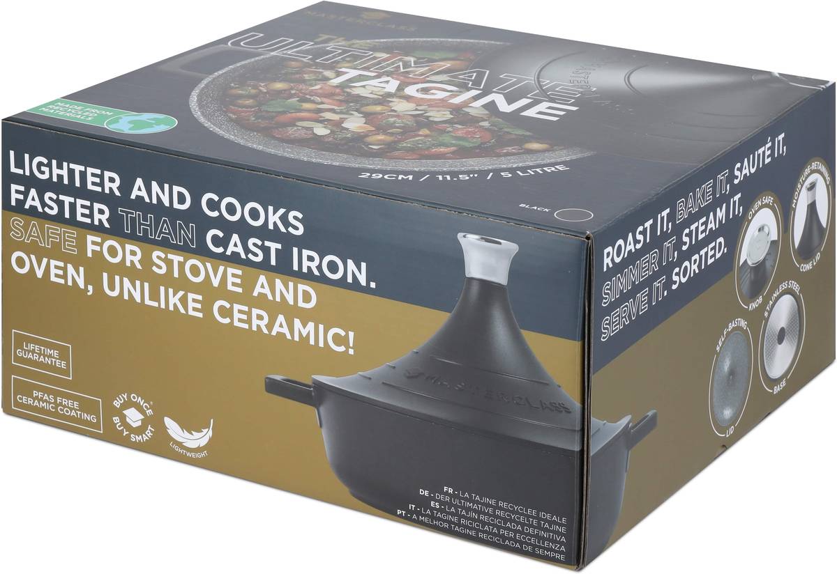 MasterClass Tajine z litého hliníku, 28 cm, černá