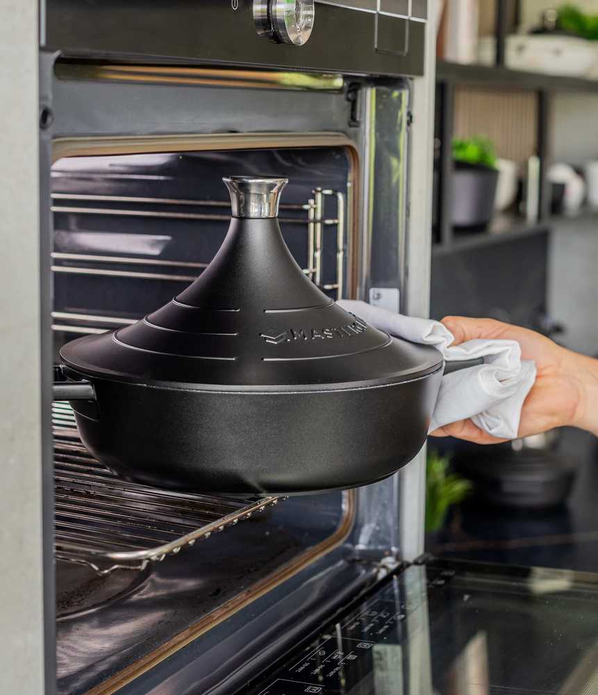 MasterClass Tajine z litého hliníku, 28 cm, černá