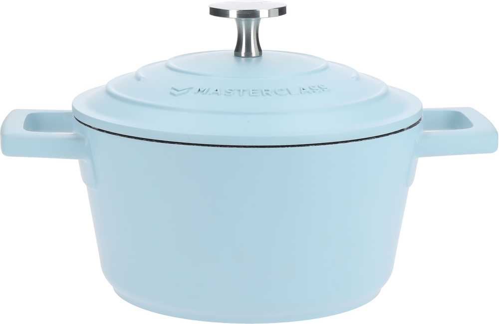 MasterClass Hliníkový kastrol, 16 cm, nebesky modrá