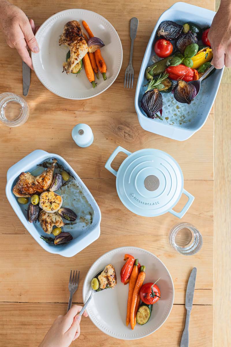 MasterClass Hliníkový kastrol, 16 cm, nebesky modrá