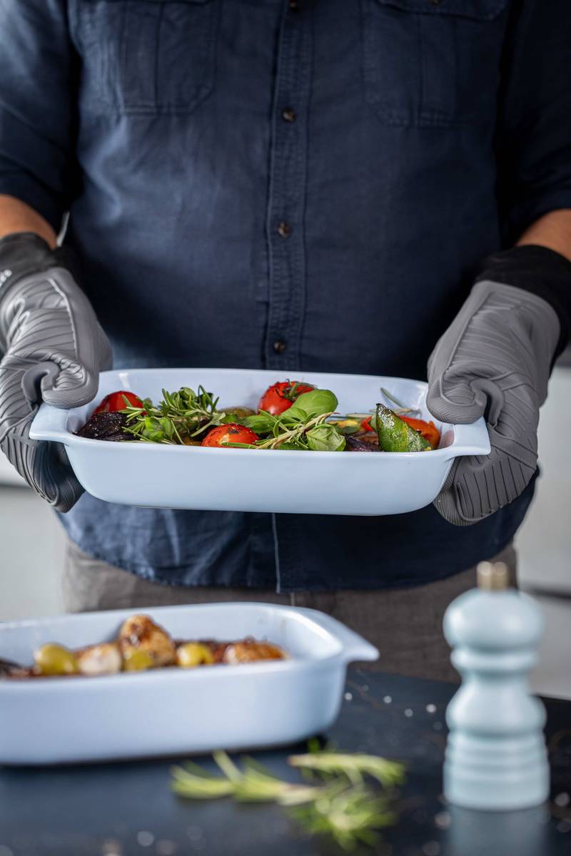 MasterClass Keramická zapékací mísa s madly, 30 cm, nebesky modrá