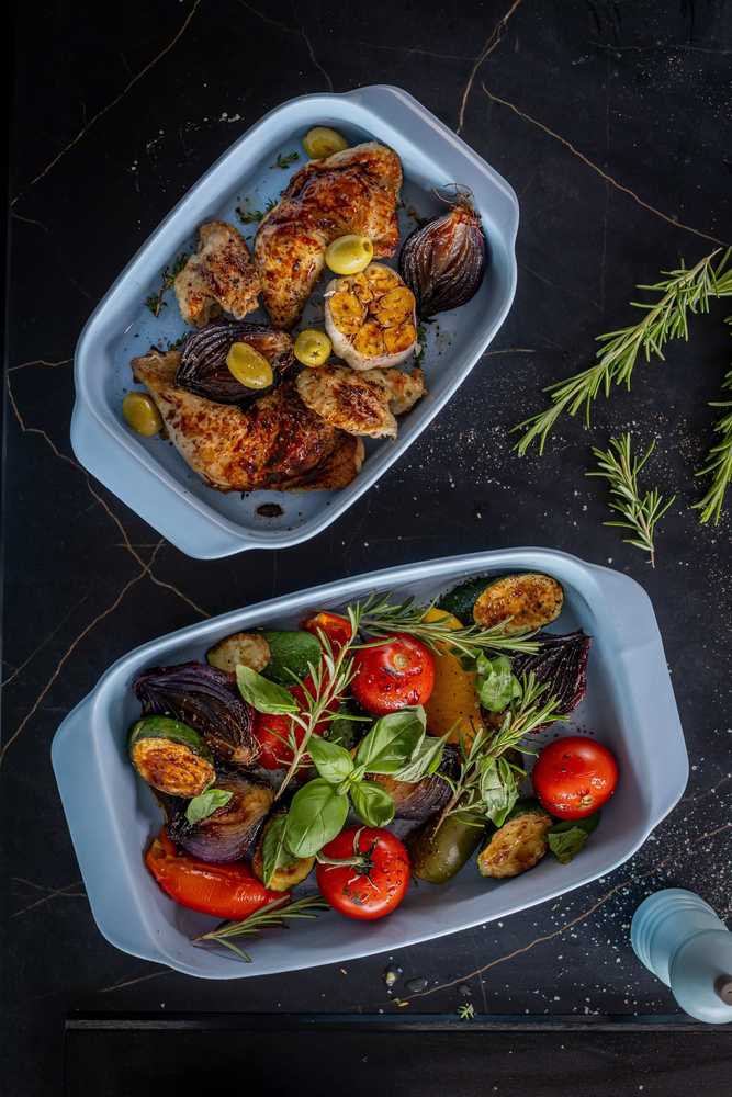 MasterClass Keramická zapékací mísa s madly, 30 cm, nebesky modrá