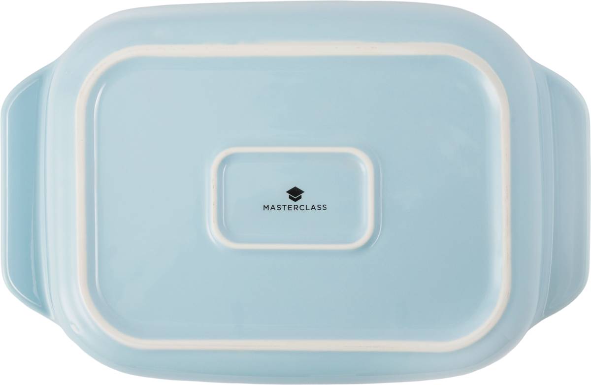 MasterClass Keramická zapékací mísa s madly, 23 cm, nebesky modrá