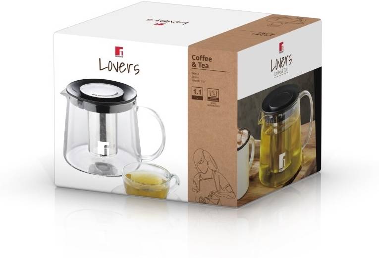 Bergner Konvice na čaj 1.1 l borosilikátové sklo