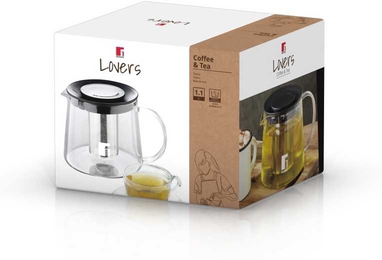 Bergner Konvice na čaj 1.1 l borosilikátové sklo