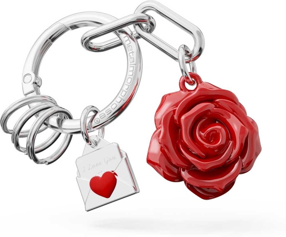 MTM Klíčenka s přívěskem růže a dopisu