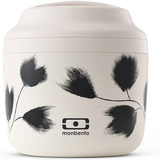 Monbento Termobox na svačinu MonBento Graphic Plume, krémová