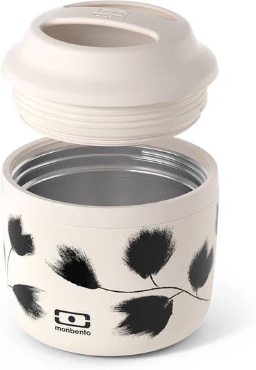 Monbento Termobox na svačinu MonBento Graphic Plume, krémová