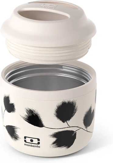Monbento Termobox na svačinu MonBento Graphic Plume, krémová