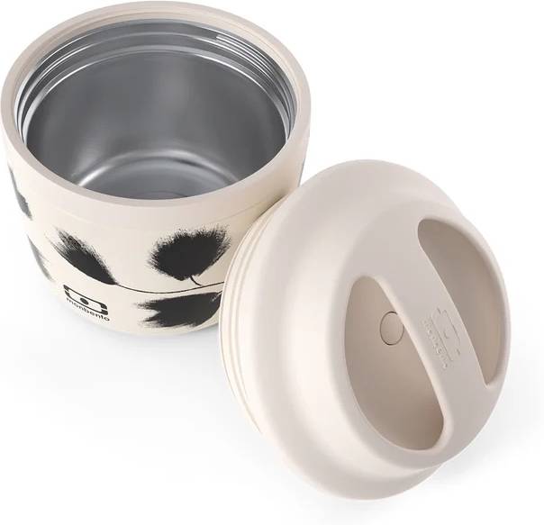 Monbento Termobox na svačinu MonBento Graphic Plume, krémová