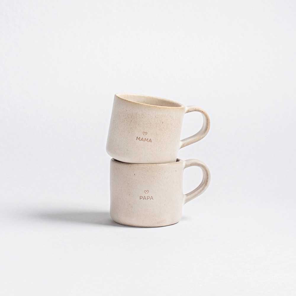 Egg Back Home Mama & Papa Sada kameninových hrnků Terra, 2 ks, 450 ml