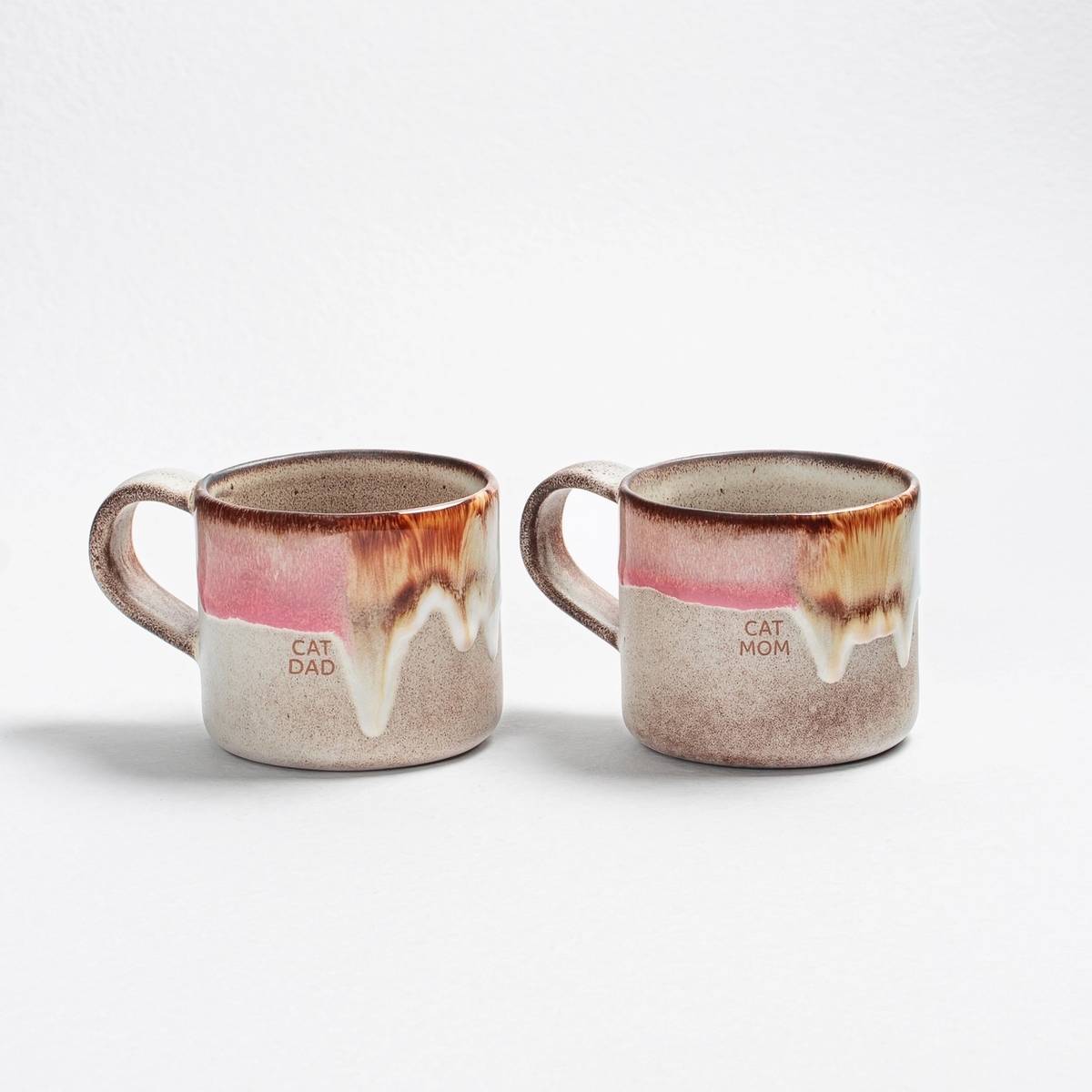 Egg Back Home Melting Ice Cream Sada kameninových hrnků Cat Mom & Dad, 360 ml