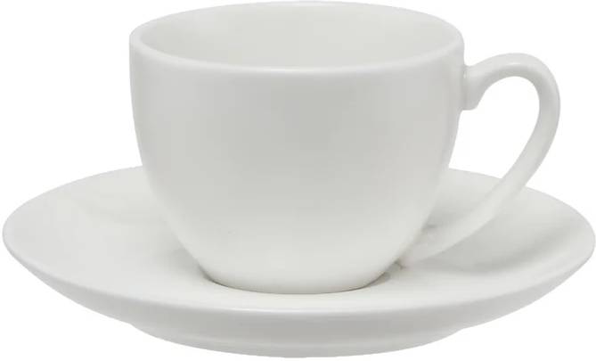Maxwell & Williams White Basics Coupe Porcelánový šálek s podšálkem, 90 ml