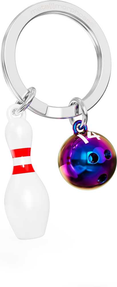 Meta[l]morphose Klíčenka s bowlingovou koulí a kuželkou