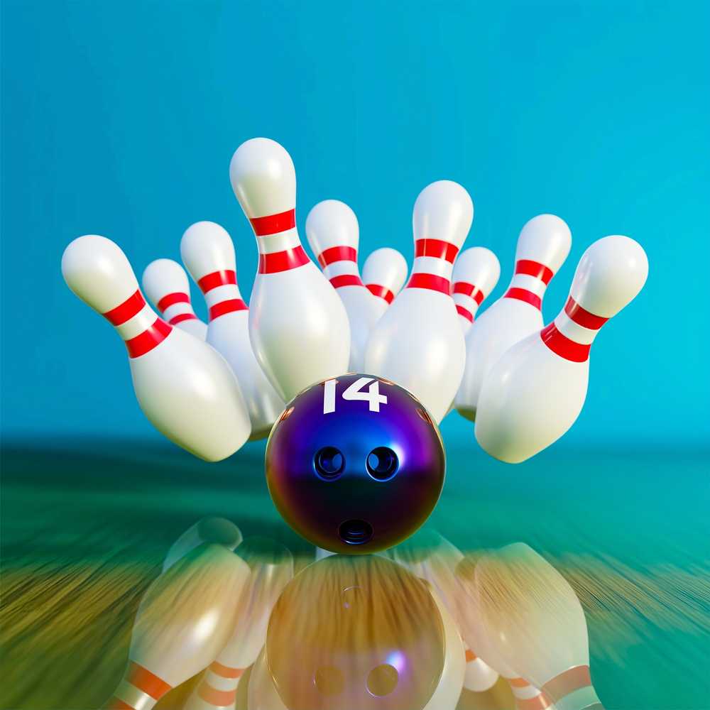 Meta[l]morphose Klíčenka s bowlingovou koulí a kuželkou