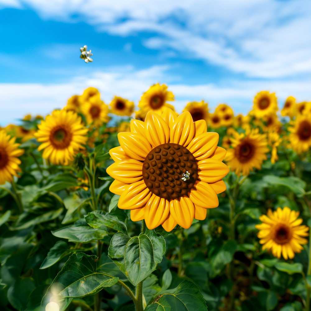 Meta[l]morphose Klíčenka se slunečnicí a včelkou