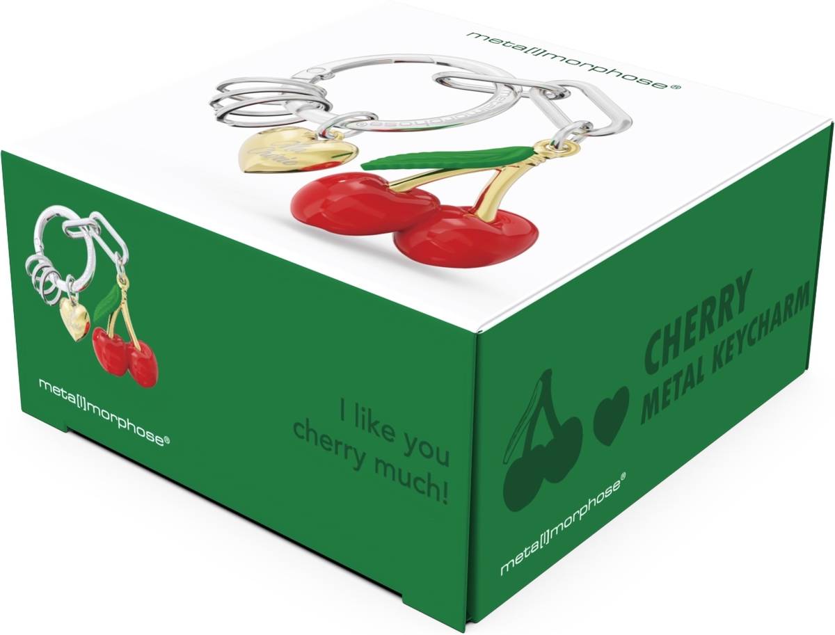 Meta[l]morphose Klíčenka s třešněmi a srdíčkem