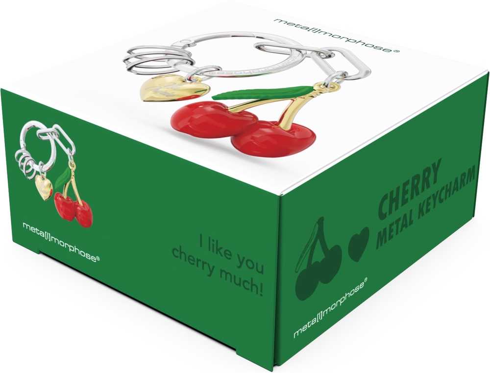 Meta[l]morphose Klíčenka s třešněmi a srdíčkem