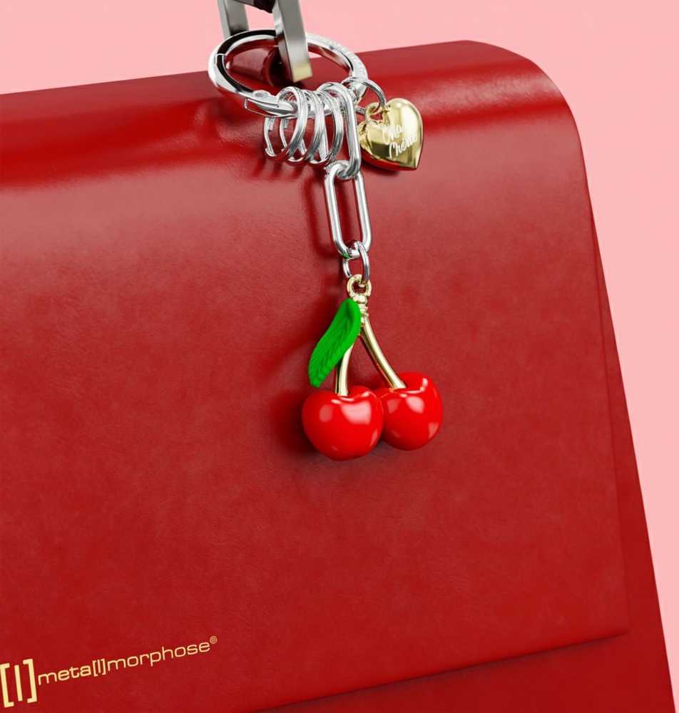 Meta[l]morphose Klíčenka s třešněmi a srdíčkem