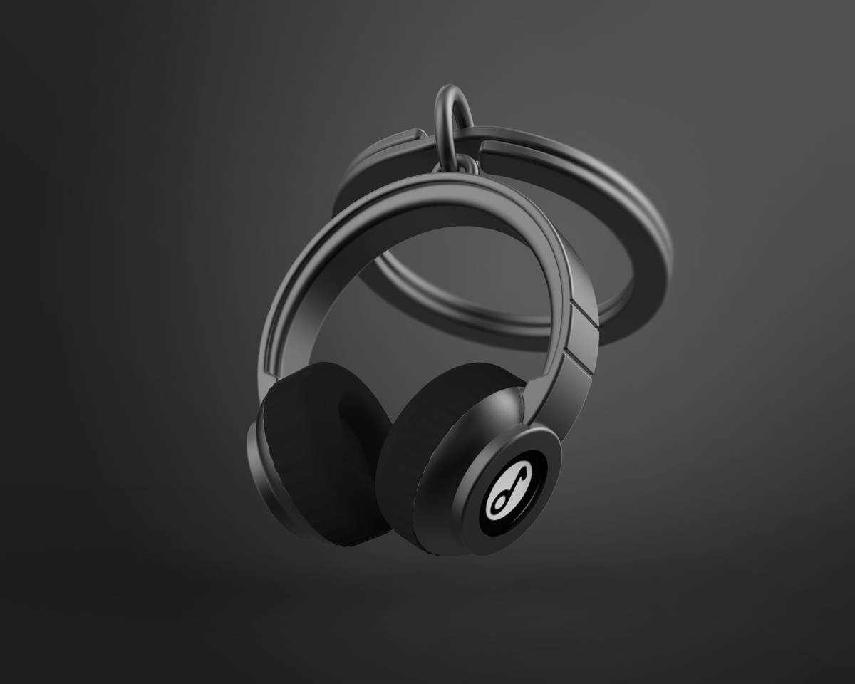 Meta[l]morphose Klíčenka se sluchátky, černá