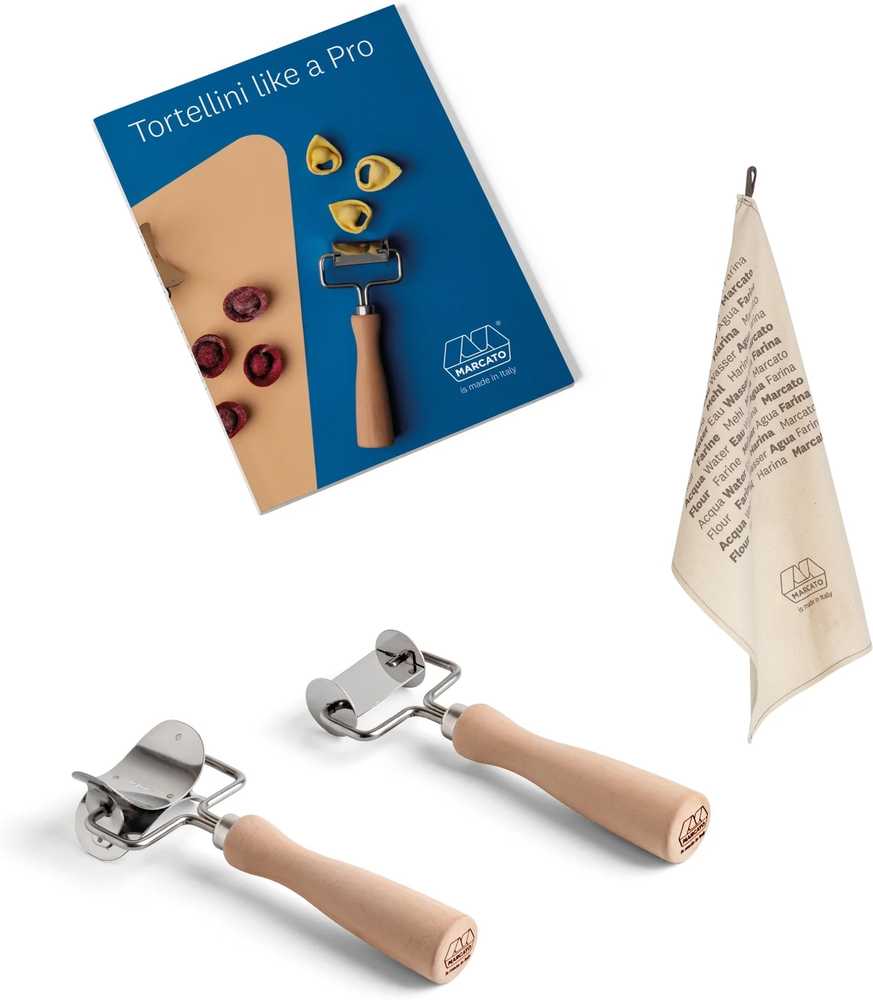 Marcato Sada na výrobu plněných těstovin Tortellini like a Pro, 4 ks