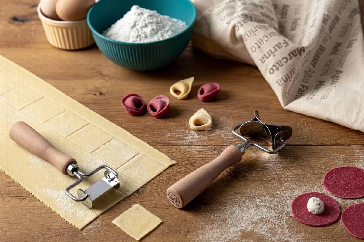 Marcato Sada na výrobu plněných těstovin Tortellini like a Pro, 4 ks